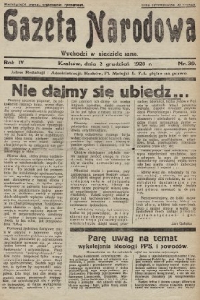 Gazeta Narodowa. 1928, nr 39