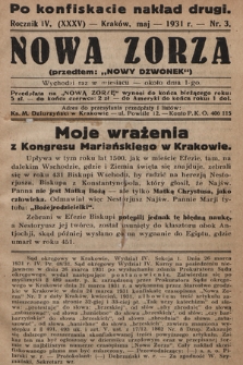 Nowa Zorza : (przedtem „Nowy Dzwonek”). 1931, nr 3