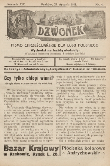 Nowy Dzwonek : pismo chrześcijańskie dla ludu polskiego. 1911, nr 4