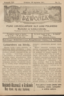 Nowy Dzwonek : pismo chrześcijańskie dla ludu polskiego. 1911, nr 5