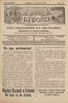 Nowy Dzwonek : pismo chrześcijańskie dla ludu polskiego. 1911, nr 11