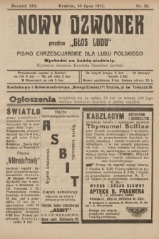 Nowy Dzwonek : przedtem „Głos Ludu” : pismo chrześcijańskie dla ludu polskiego. 1911, nr 29