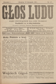 Głos Ludu : pismo chrześcijańskie dla ludu polskiego. 1911, nr 47