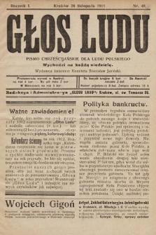 Głos Ludu : pismo chrześcijańskie dla ludu polskiego. 1911, nr 48