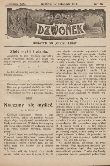 Nowy Dzwonek : dodatek do „Głosu Ludu”. 1911, nr 46