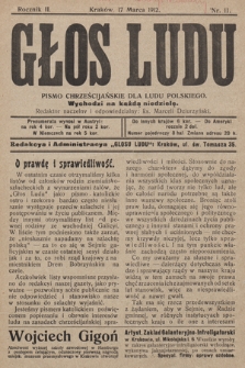 Głos Ludu : pismo chrześcijańskie dla ludu polskiego. 1912, nr 11