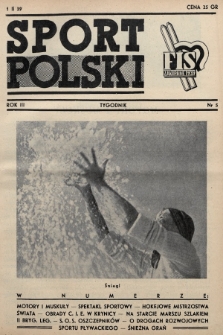 Sport Polski. 1939, nr 5