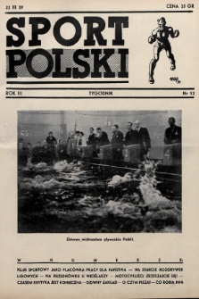 Sport Polski. 1939, nr 12