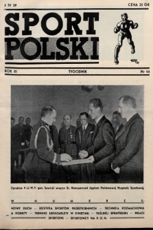 Sport Polski. 1939, nr 14