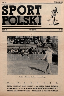 Sport Polski. 1939, nr 18
