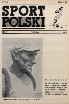 Sport Polski. 1939, nr 31