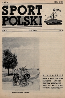 Sport Polski. 1939, nr 33