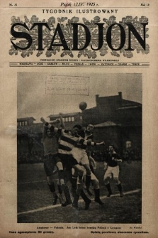 Stadjon : tygodnik ilustrowany poświęcony sprawom sportu i przysposobienia wojskowego. 1925, nr 16