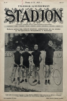 Stadjon : tygodnik ilustrowany poświęcony sprawom sportu i przysposobienia wojskowego. 1925, nr 28