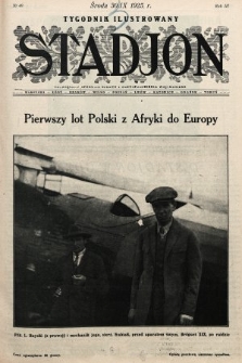 Stadjon : tygodnik ilustrowany poświęcony sprawom sportu i przysposobienia wojskowego. 1925, nr 40