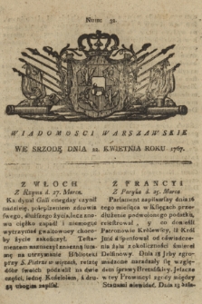 Wiadomości Warszawskie. 1767, nr 32