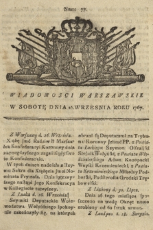Wiadomości Warszawskie. 1767, nr 77