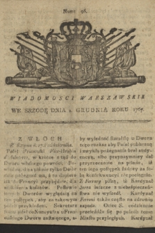 Wiadomości Warszawskie. 1767, nr 96