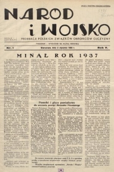 Naród i Wojsko : centralny organ Federacji Polskich Związków Obrońców Ojczyzny. 1938, nr 1