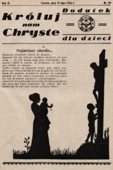 Króluj nam Chryste : dodatek dla dzieci. 1936, nr 29