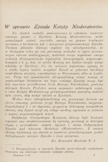 Moderator : dwumiesięcznik przeznaczony wyłącznie dla Księży Kierowników Sodalicyj Marjańskich. R. 5, 1933, T. 3, z. 3