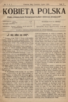 Kobieta Polska : pismo „Związku katolickich Stowarzyszeń kobiet i dziewcząt pracujących". 1920, nr  5-7