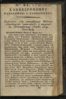 Korrespondent Warszawski y Zagraniczny. 1795, nr 41