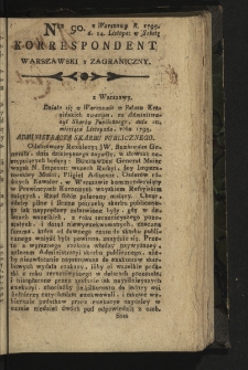 Korrespondent Warszawski y Zagraniczny. 1795, nr 90