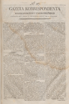 Gazeta Korrespondenta Warszawskiego i Zagranicznego. 1798, nr 27