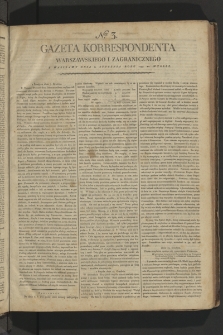 Gazeta Korrespondenta Warszawskiego i Zagranicznego. 1799, nr 3