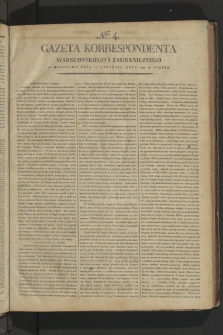Gazeta Korrespondenta Warszawskiego i Zagranicznego. 1799, nr 4