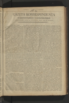 Gazeta Korrespondenta Warszawskiego i Zagranicznego. 1799, nr 5