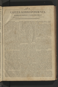 Gazeta Korrespondenta Warszawskiego i Zagranicznego. 1799, nr 7