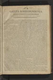 Gazeta Korrespondenta Warszawskiego i Zagranicznego. 1799, nr 8
