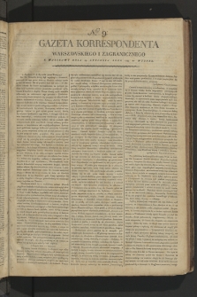 Gazeta Korrespondenta Warszawskiego i Zagranicznego. 1799, nr 9
