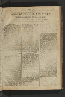 Gazeta Korrespondenta Warszawskiego i Zagranicznego. 1799, nr 19