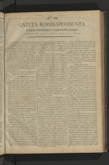 Gazeta Korrespondenta Warszawskiego i Zagranicznego. 1799, nr 22