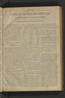 Gazeta Korrespondenta Warszawskiego i Zagranicznego. 1799, nr 23