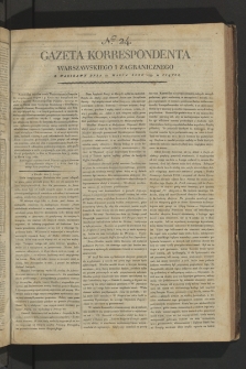 Gazeta Korrespondenta Warszawskiego i Zagranicznego. 1799, nr 24