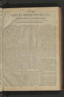 Gazeta Korrespondenta Warszawskiego i Zagranicznego. 1799, nr 29