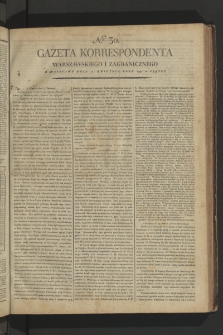 Gazeta Korrespondenta Warszawskiego i Zagranicznego. 1799, nr 30