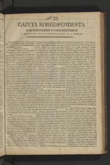 Gazeta Korrespondenta Warszawskiego i Zagranicznego. 1799, nr 33