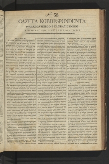 Gazeta Korrespondenta Warszawskiego i Zagranicznego. 1799, nr 38