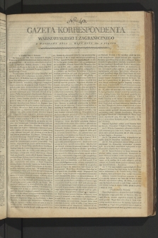 Gazeta Korrespondenta Warszawskiego i Zagranicznego. 1799, nr 40