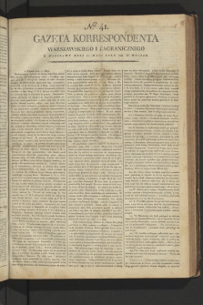 Gazeta Korrespondenta Warszawskiego i Zagranicznego. 1799, nr 41