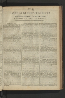 Gazeta Korrespondenta Warszawskiego i Zagranicznego. 1799, nr 54