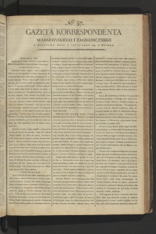 Gazeta Korrespondenta Warszawskiego i Zagranicznego. 1799, nr 57