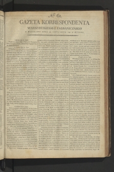 Gazeta Korrespondenta Warszawskiego i Zagranicznego. 1799, nr 61