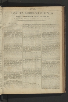 Gazeta Korrespondenta Warszawskiego i Zagranicznego. 1799, nr 64