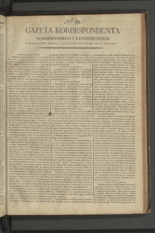 Gazeta Korrespondenta Warszawskiego i Zagranicznego. 1799, nr 81